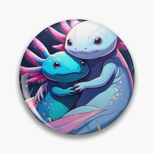 Item preview,  Cute Axolotl couple illustration designed and sold by Vintage Designs +.