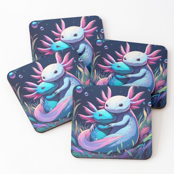 Item preview,  Cute Axolotl couple illustration designed and sold by Vintage Designs +.