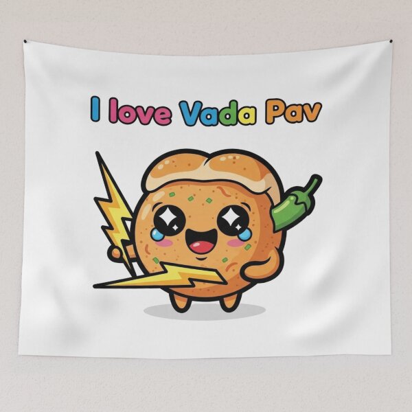 Item preview, Cute Vada Pav With Love designed and sold by NiluDigiStudio.
