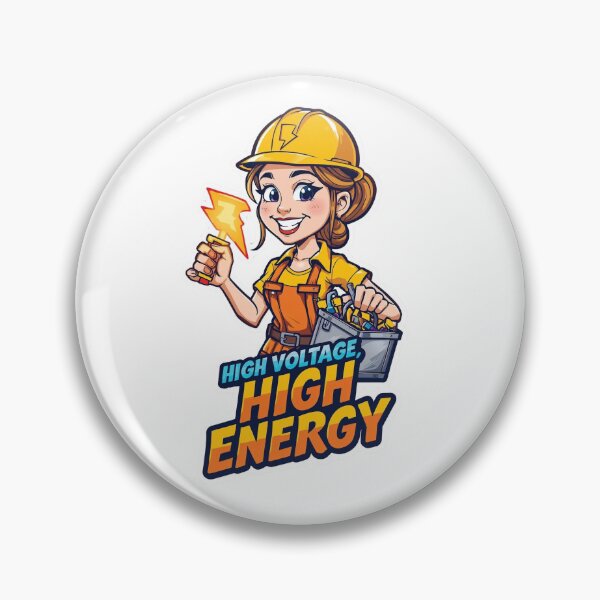Item preview, High Voltage, High Energy – Funny Electrician Design designed and sold by Purdiole-art.