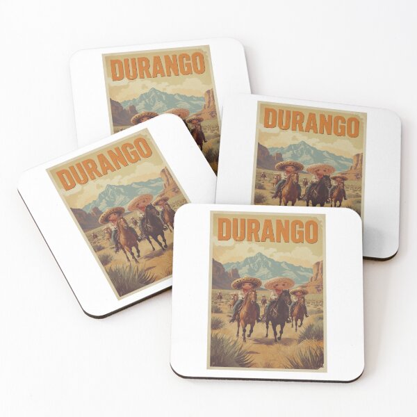 Item preview, Vintage Durango Horsemen Cartoon Poster Mexican Sunset Adventure designed and sold by RetroPop23.