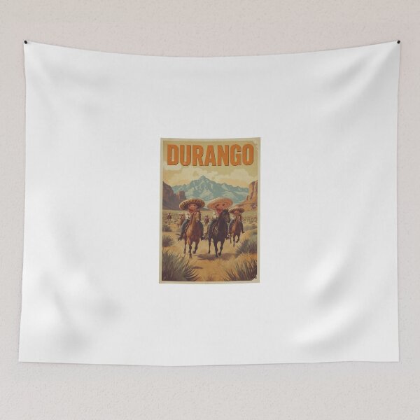 Item preview, Vintage Durango Horsemen Cartoon Poster Mexican Sunset Adventure designed and sold by RetroPop23.