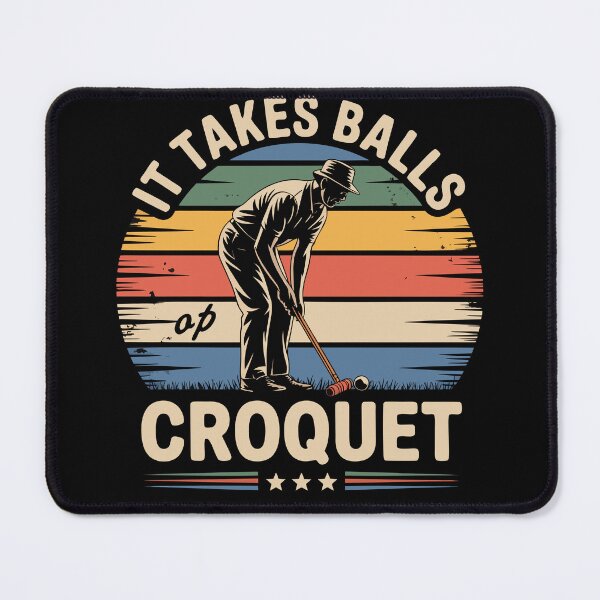 Item preview, Funny Retro Croquet Shirt – “It Takes Balls to Play Croquet” Vintage Design designed and sold by VividOrganica.