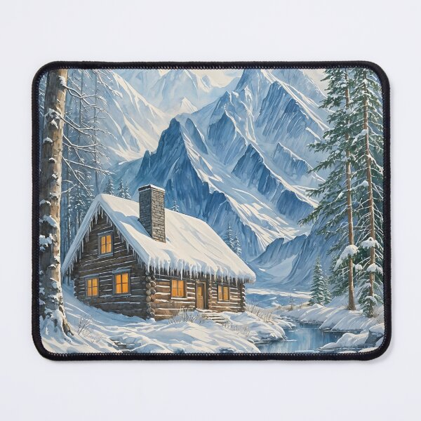 Item preview, Winter Cabin On Mountain designed and sold by Gabriela McDaniel.