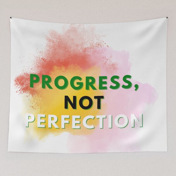 Item preview, Progress Not Perfection – Motivational Quote Design designed and sold by TeeTantra.