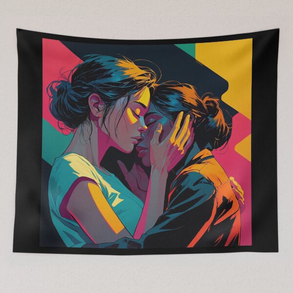 Item preview, A Lovers Embrace illustration designed and sold by Vintage Designs +.