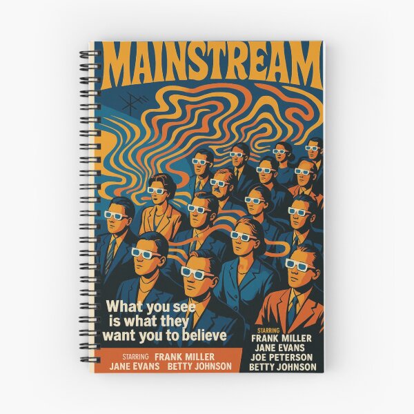 Item preview, RETRO Conspiracy Art - "Mainstream" - Reality is fed to you! designed and sold by CleverCulture.
