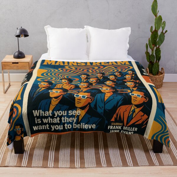 Item preview, RETRO Conspiracy Art - "Mainstream" - Reality is fed to you! designed and sold by CleverCulture.