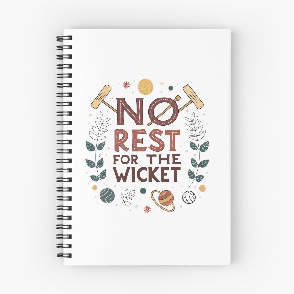 Item preview, No Rest for the Wicket – Funny Croquet Quote Design with Vintage Typography designed and sold by VividOrganica.