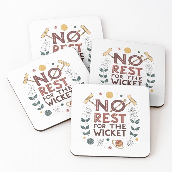 Item preview, No Rest for the Wicket – Funny Croquet Quote Design with Vintage Typography designed and sold by VividOrganica.
