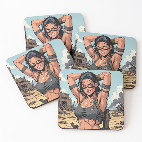Item preview, Post Apocalyptic warrior woman resting after battle designed and sold by Vintage Designs +.