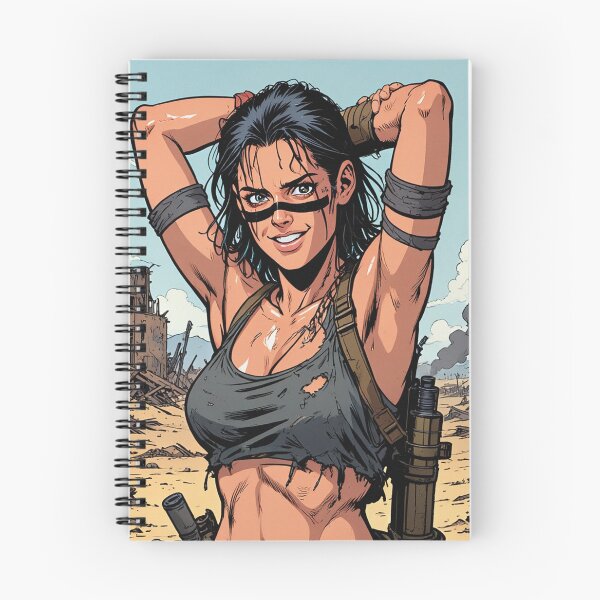 Item preview, Post Apocalyptic warrior woman resting after battle designed and sold by Vintage Designs +.