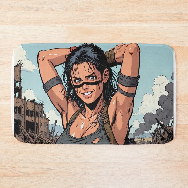 Item preview, Post Apocalyptic warrior woman resting after battle designed and sold by Vintage Designs +.