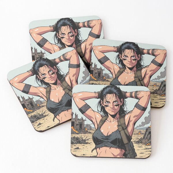 Item preview,  Post Apocalyptic warrior woman resting after battle designed and sold by Vintage Designs +.