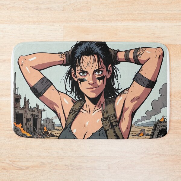 Item preview,  Post Apocalyptic warrior woman resting after battle designed and sold by Vintage Designs +.