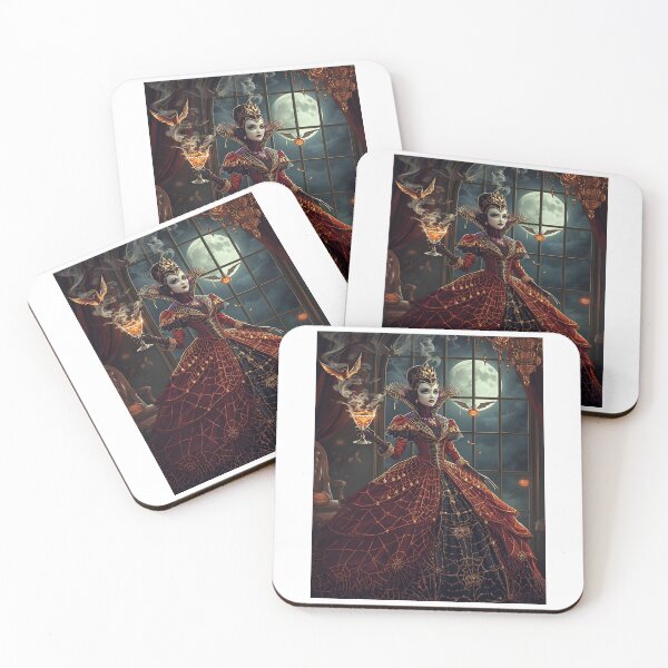 Item preview, Queen of Halloween – Luxury Glamour Fantasy Illustration designed and sold by RAKO13.