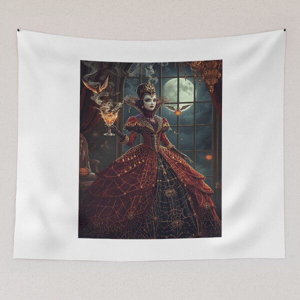 Item preview, Queen of Halloween – Luxury Glamour Fantasy Illustration designed and sold by RAKO13.