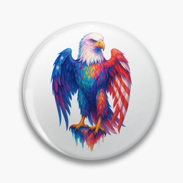 Item preview, American Eagle Hybrid Feathers – Patriotic Wildlife Art designed and sold by AddictiveDesign.