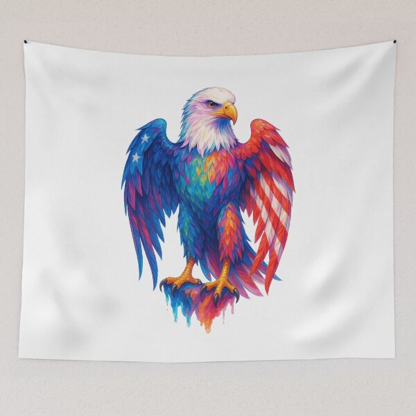Item preview, American Eagle Hybrid Feathers – Patriotic Wildlife Art designed and sold by AddictiveDesign.