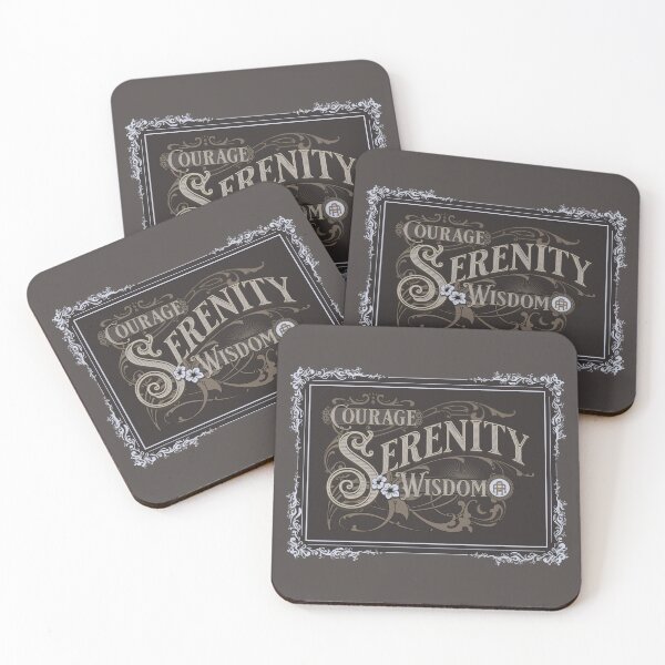 Item preview, Brown Vintage 12 Step Courage Serenity Wisdom Prayer  designed and sold by TackyTime.