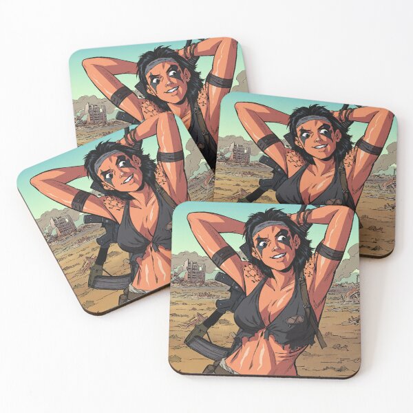 Item preview,  Post Apocalyptic warrior woman resting after battle designed and sold by Vintage Designs +.