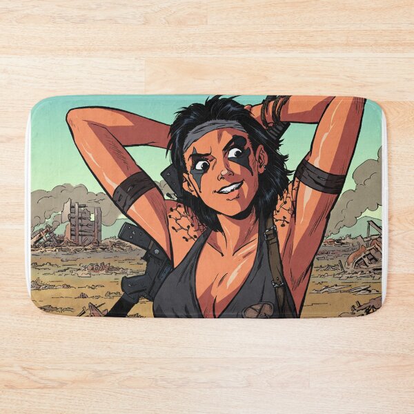 Item preview,  Post Apocalyptic warrior woman resting after battle designed and sold by Vintage Designs +.