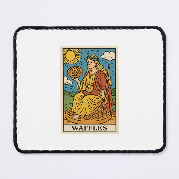 Item preview, Waffles  Tarot card pizza hamburger meme prank weird birthday funny designed and sold by CheeseBlueprint.