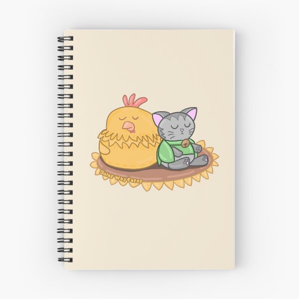 Item preview, Pollito y gatito inspirados en FFXIV: diseño en tonos pastel suaves. designed and sold by SolarWayfarer.