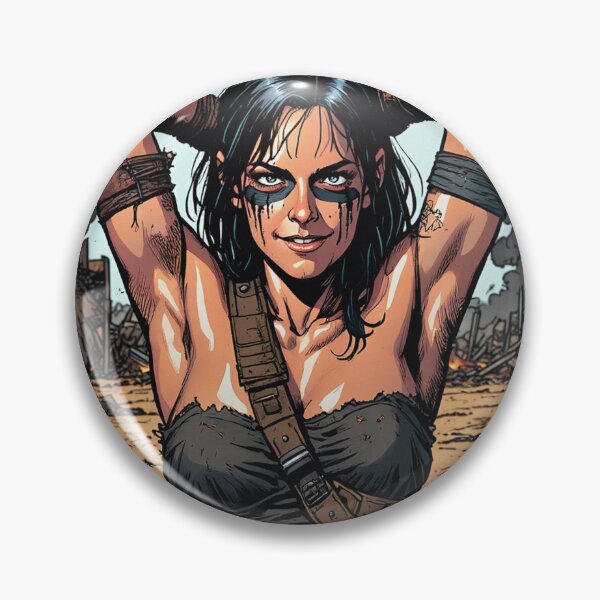 Item preview,  Post Apocalyptic warrior woman resting after battle designed and sold by Vintage Designs +.
