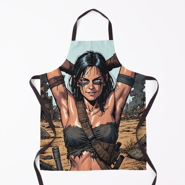 Item preview, Post Apocalyptic warrior woman resting after battle designed and sold by Vintage Designs +.