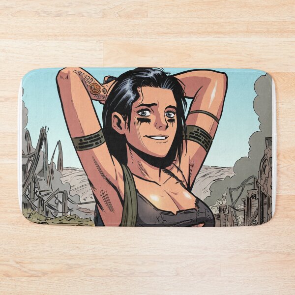 Item preview, Post Apocalyptic warrior woman resting after battle designed and sold by Vintage Designs +.