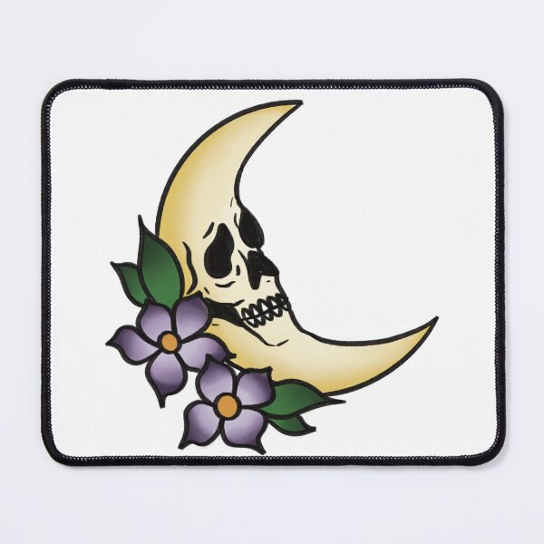 Item preview, American Trad Moon Skull designed and sold by sleepyheadedbb.