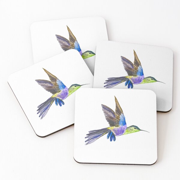 Item preview, Watercolor Colorful Hummingbird – Vibrant Wildlife Art designed and sold by Monika Howarth.