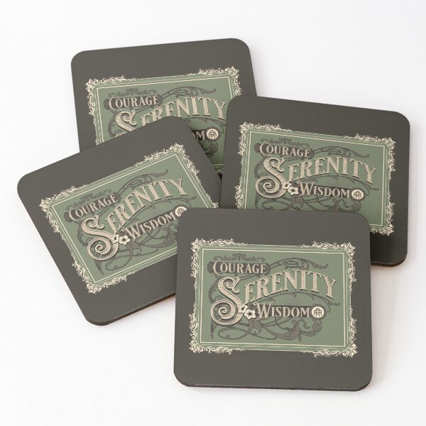 Item preview, Green Vintage 12 Step Courage Wisdom Serenity Prayer  designed and sold by TackyTime.