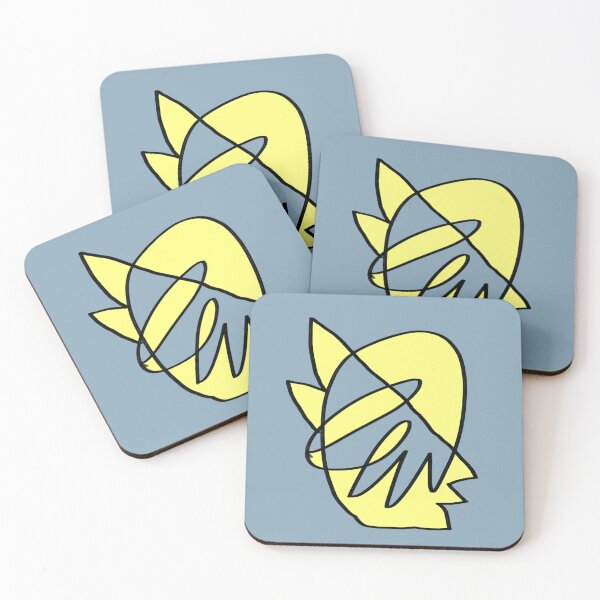 Item preview, Abstract doodle shape pop yellow  designed and sold by badlydrawnbabe.