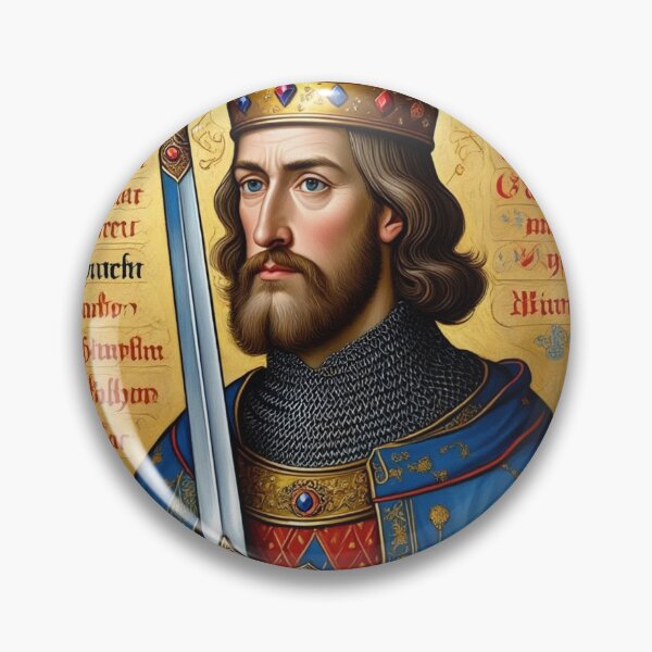 Item preview, King Arthur medieval portrait art designed and sold by Vintage Designs +.