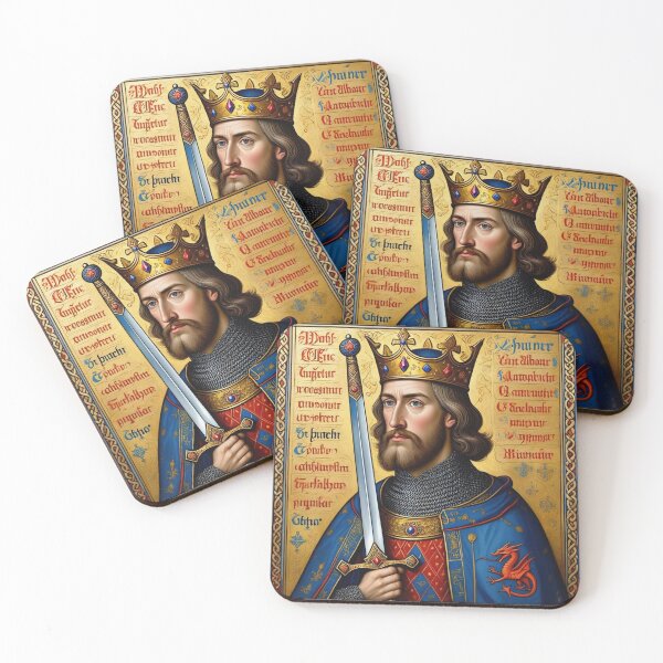 Item preview, King Arthur medieval portrait art designed and sold by Vintage Designs +.