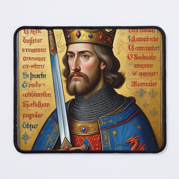 Item preview, King Arthur medieval portrait art designed and sold by Vintage Designs +.