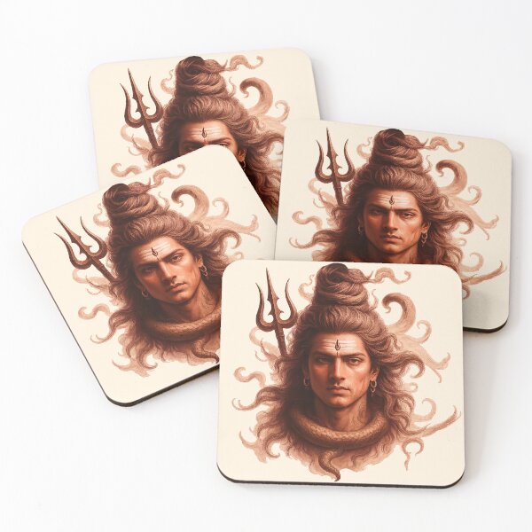 Item preview, Lord Shiva Artwork with Trishul and Serpent designed and sold by Ar Limited Drops.