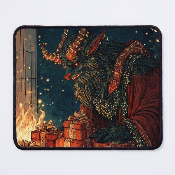 Item preview, Krampus by the Fireplace with Gifts designed and sold by LonesomeKnight.