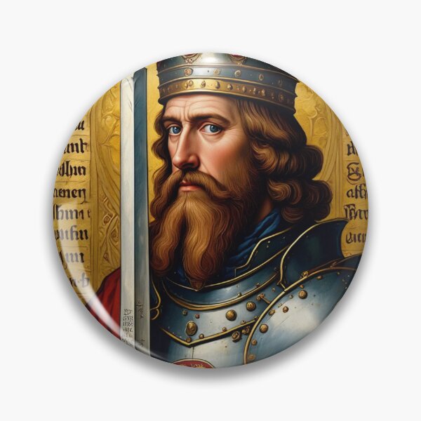 Item preview,  King Arthur medieval portrait art designed and sold by Vintage Designs +.