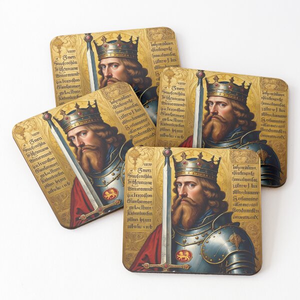Item preview,  King Arthur medieval portrait art designed and sold by Vintage Designs +.