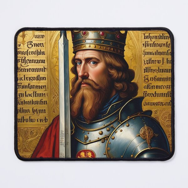 Item preview,  King Arthur medieval portrait art designed and sold by Vintage Designs +.