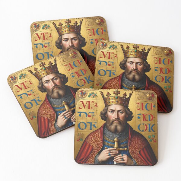 Item preview,  King Arthur medieval portrait art designed and sold by Vintage Designs +.
