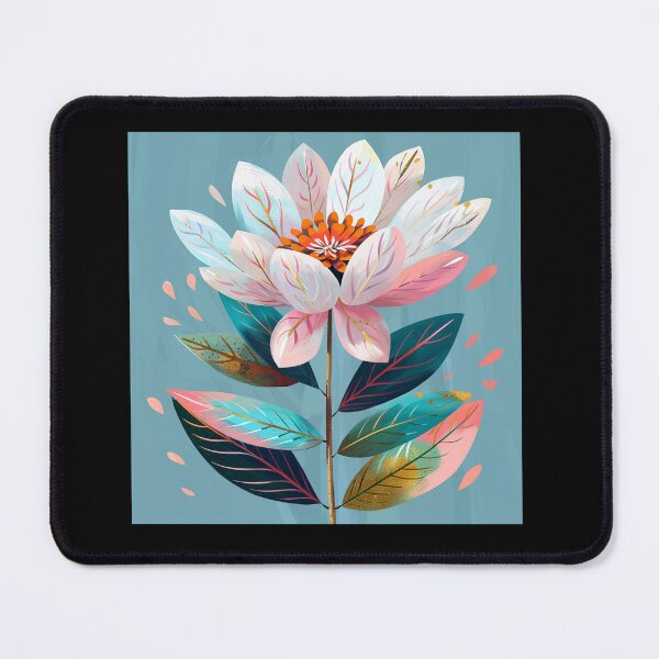 Item preview, Bright flower on teal designed and sold by MendaciousMina.