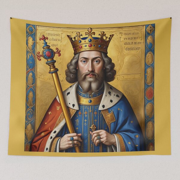 Item preview, King Arthur medieval portrait art designed and sold by Vintage Designs +.