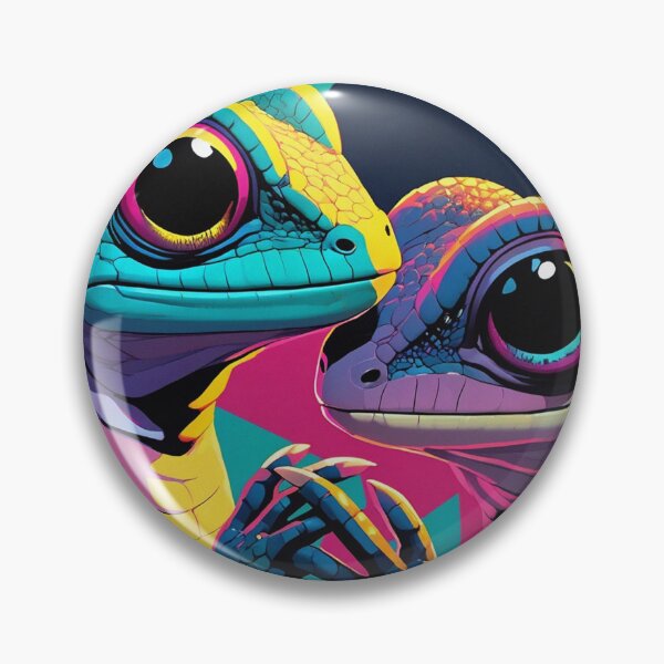Item preview, Loving Lizard couple illustration designed and sold by Vintage Designs +.