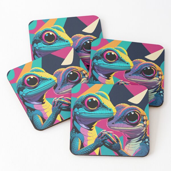Item preview, Loving Lizard couple illustration designed and sold by Vintage Designs +.