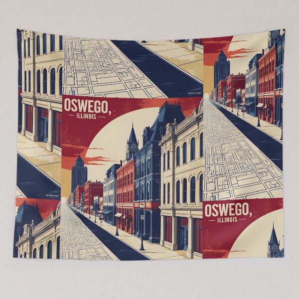 Item preview, Oswego Illinois 1950s USA Vintage Travel Tourism designed and sold by TravelersGems.