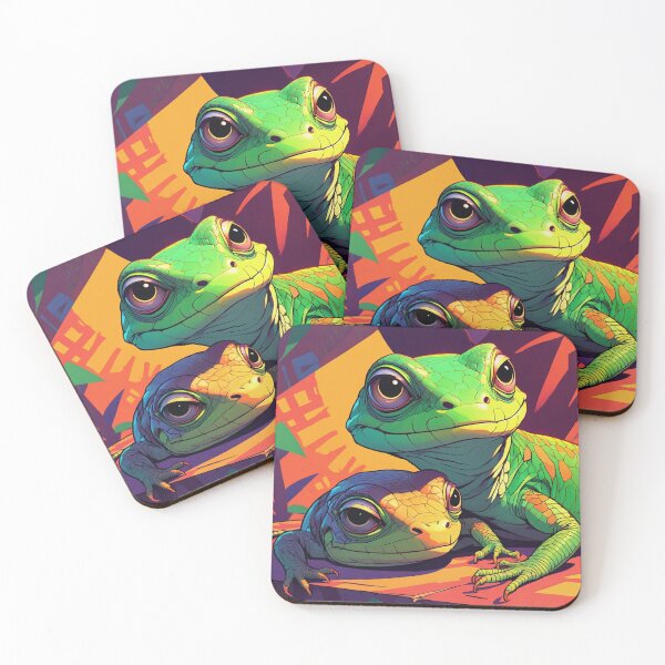 Item preview,  Loving Lizard couple illustration designed and sold by Vintage Designs +.